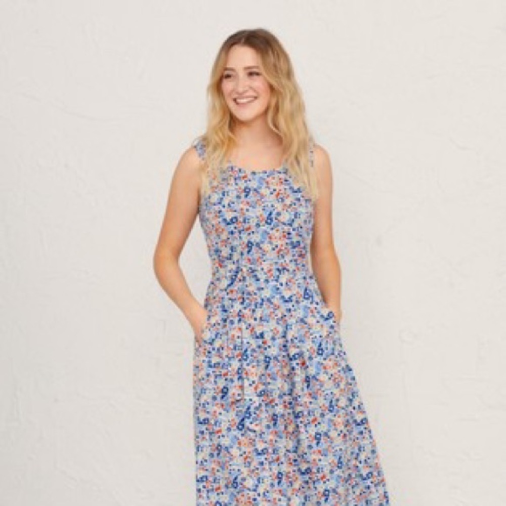 Seasalt Cornwall Tall Blue Belle Dress US Size 8 or Small